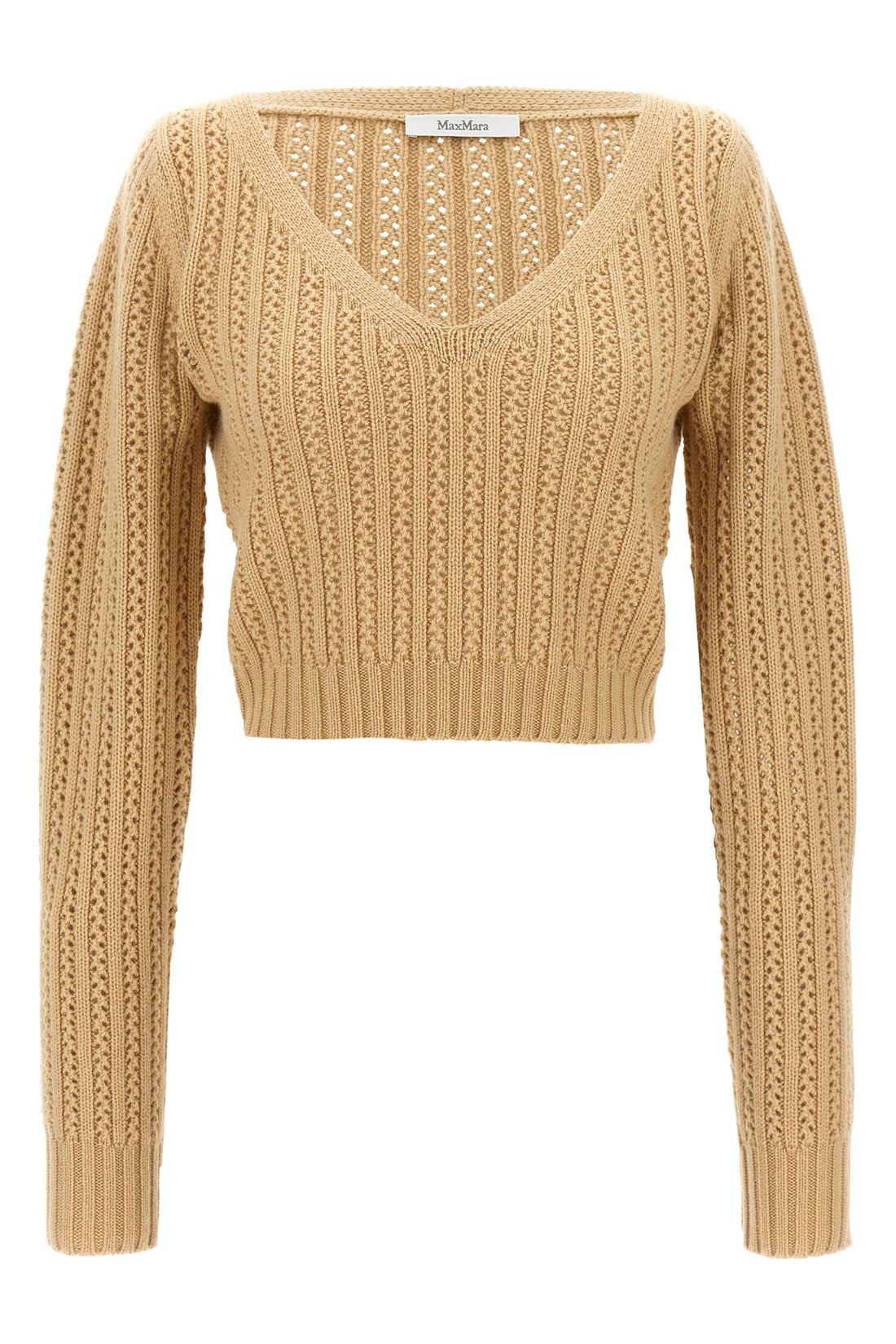 MAX MARA L ifrem cropped wool and cashmere sweater