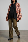 single-breasted silk blazer
