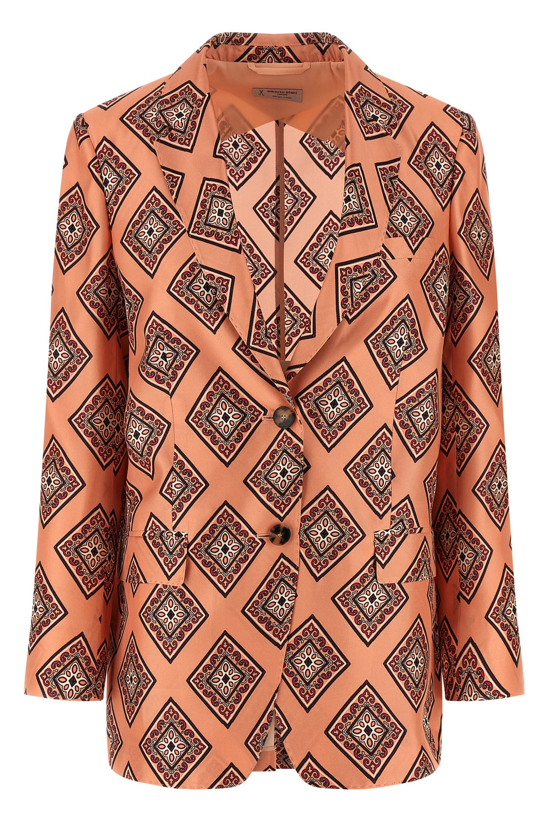 ALBERTO BIANI 40 single-breasted silk blazer