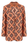 single-breasted silk blazer