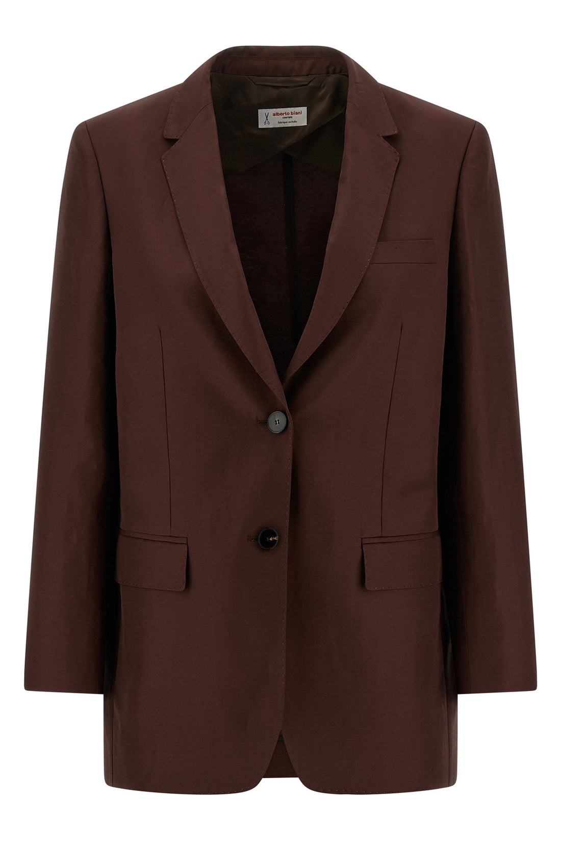 ALBERTO BIANI 40 america single-breasted blazer in viscose and linen blend