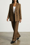 double-breasted silk tie blazer