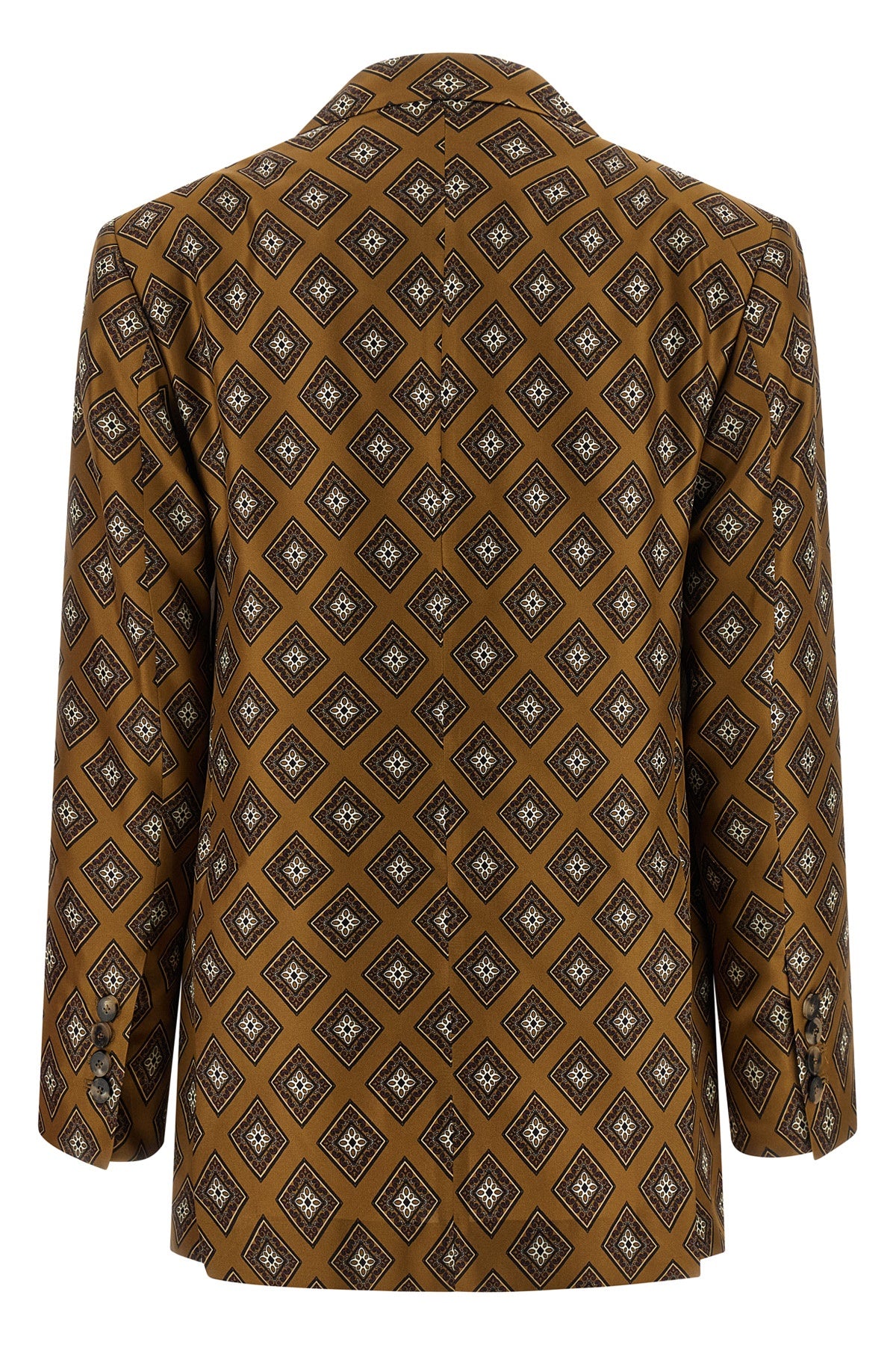 double-breasted silk tie blazer