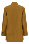 double-breasted blazer in viscose and linen blend