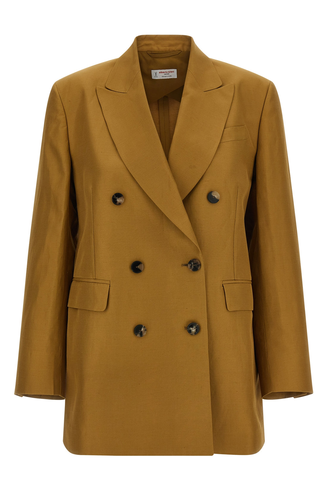 ALBERTO BIANI 40 double-breasted blazer in viscose and linen blend
