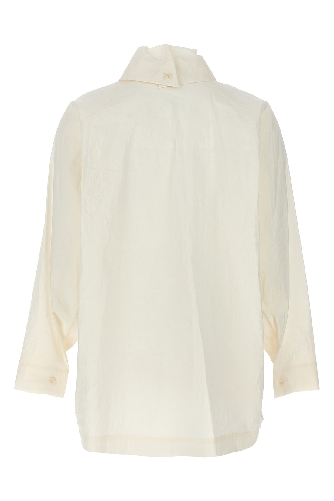 ISSEY MIYAKE 2 shaped membrane shirt in crinkled japanese washi paper blend