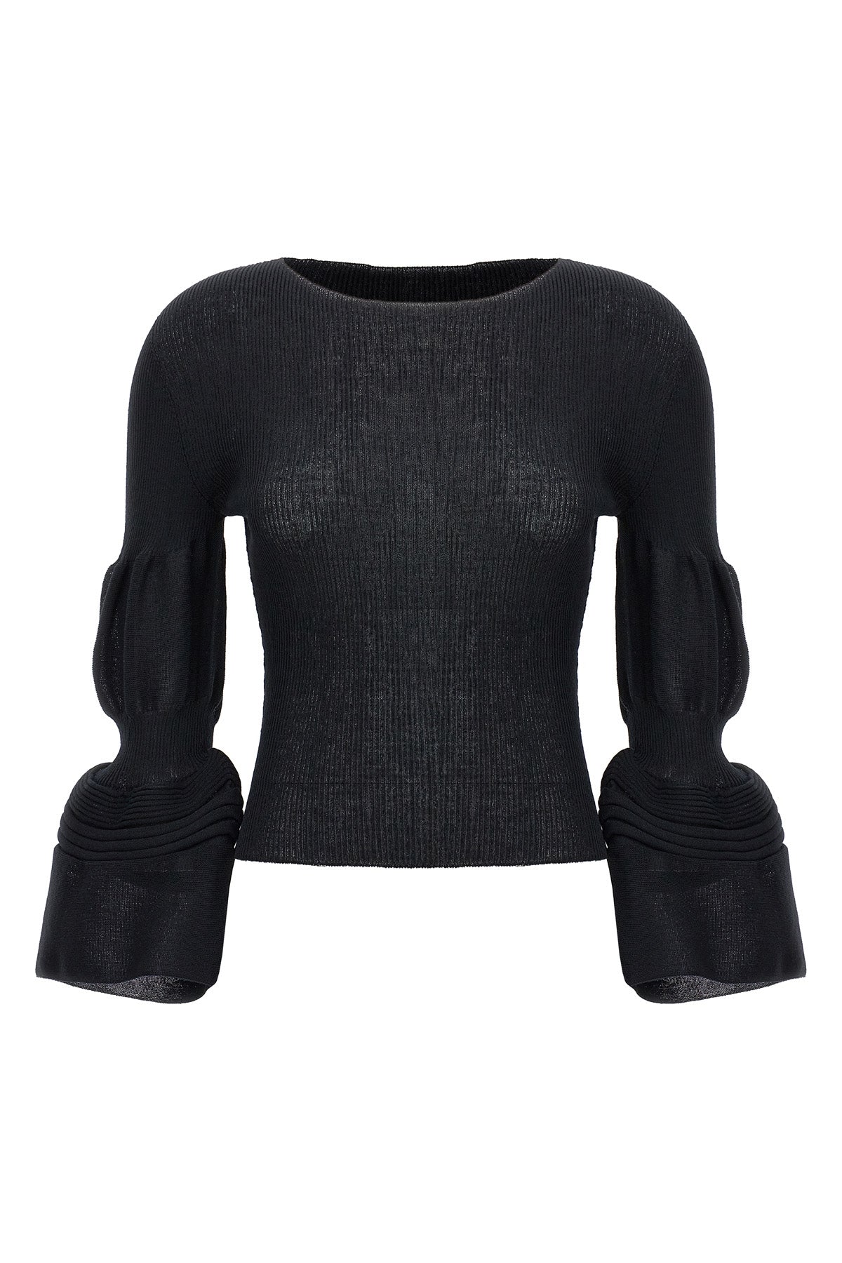assemblage branch ramie blend knit top