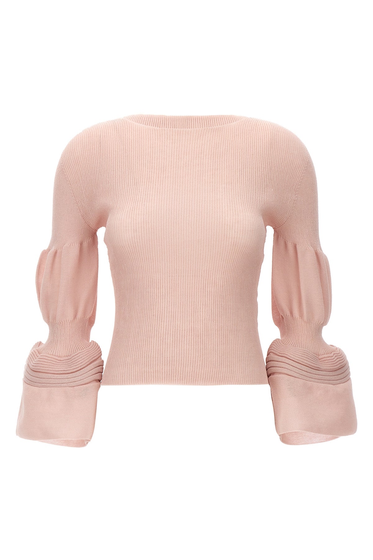 assemblage branch ramie blend knit top