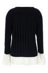 behind the scenes ribbed cotton sweater