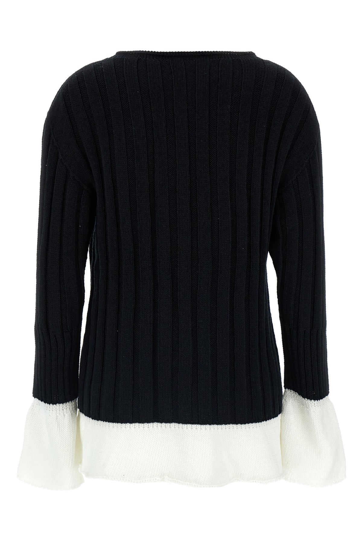 behind the scenes ribbed cotton sweater