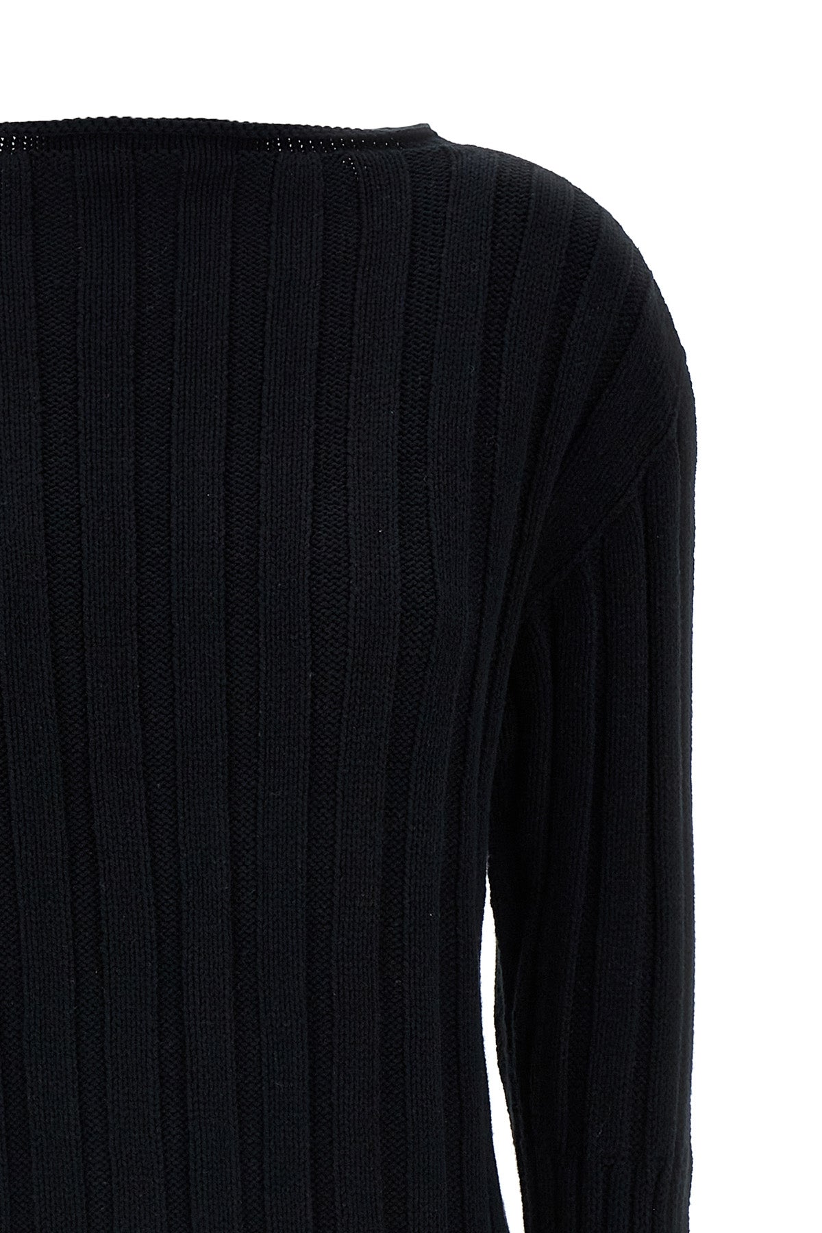 behind the scenes ribbed cotton sweater