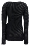 stream pleated knit top