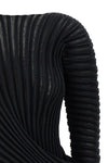 stream pleated knit top