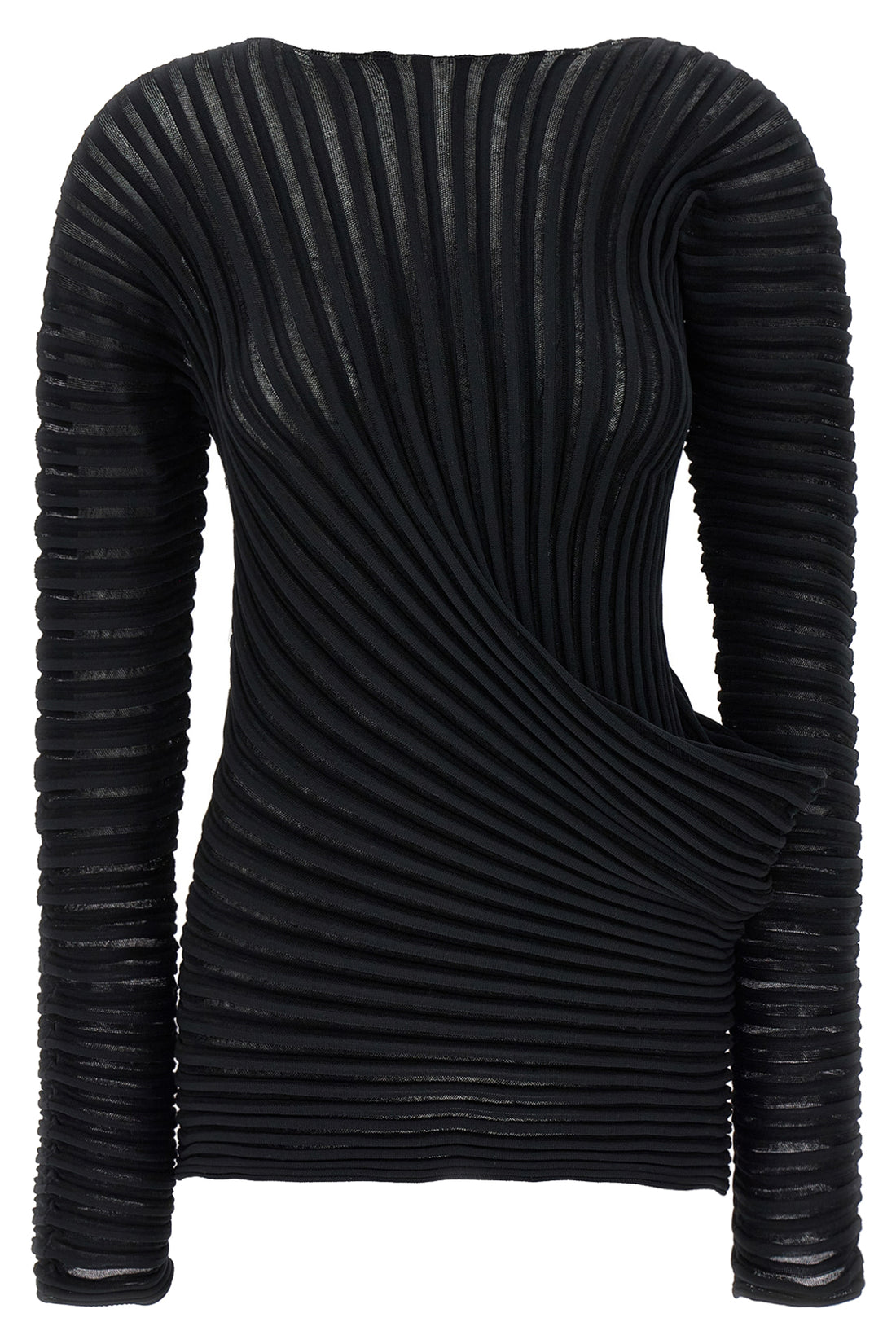 ISSEY MIYAKE 2 stream pleated knit top
