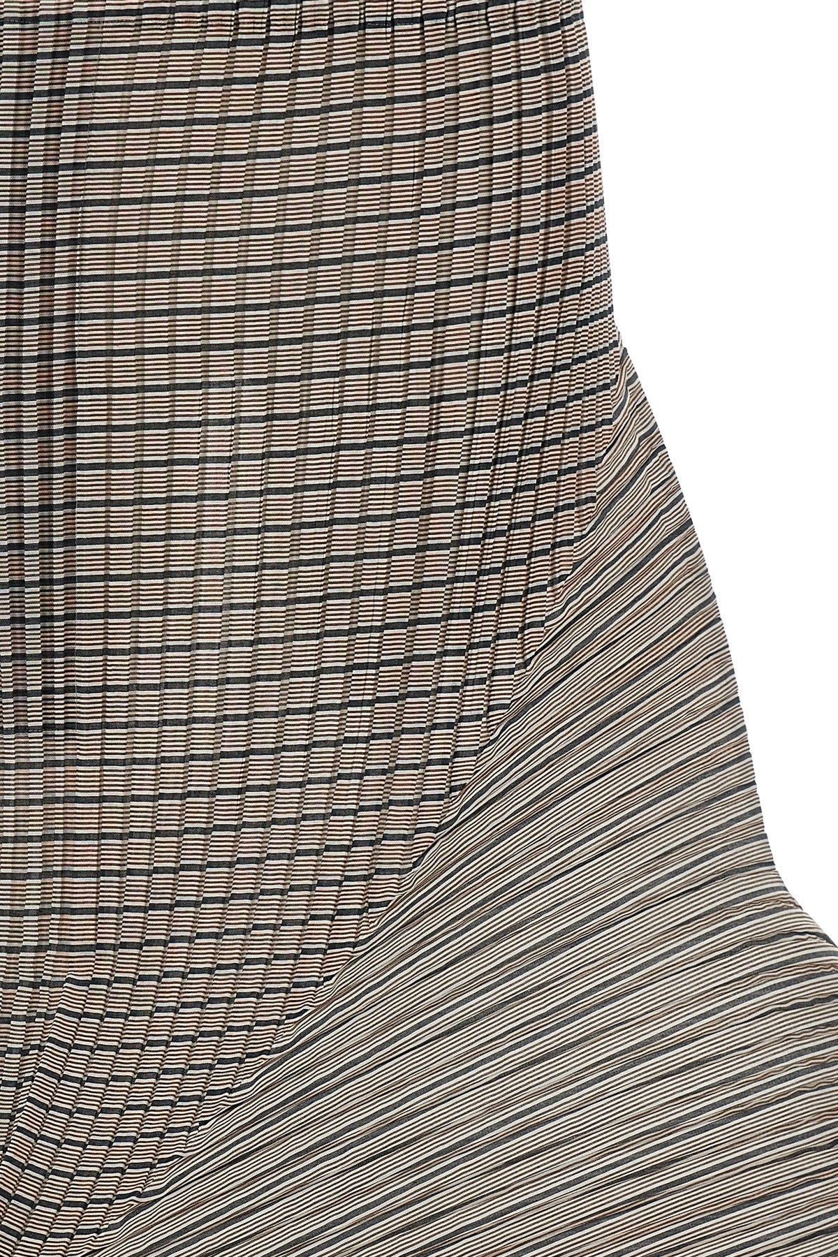 long generic stripes (machine pleats) skirt in semi-transparent pleated fabric