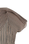 generic stripes (machine pleats) top in semi-transparent pleated fabric