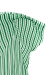 generic stripes (machine pleats) top in semi-transparent pleated fabric