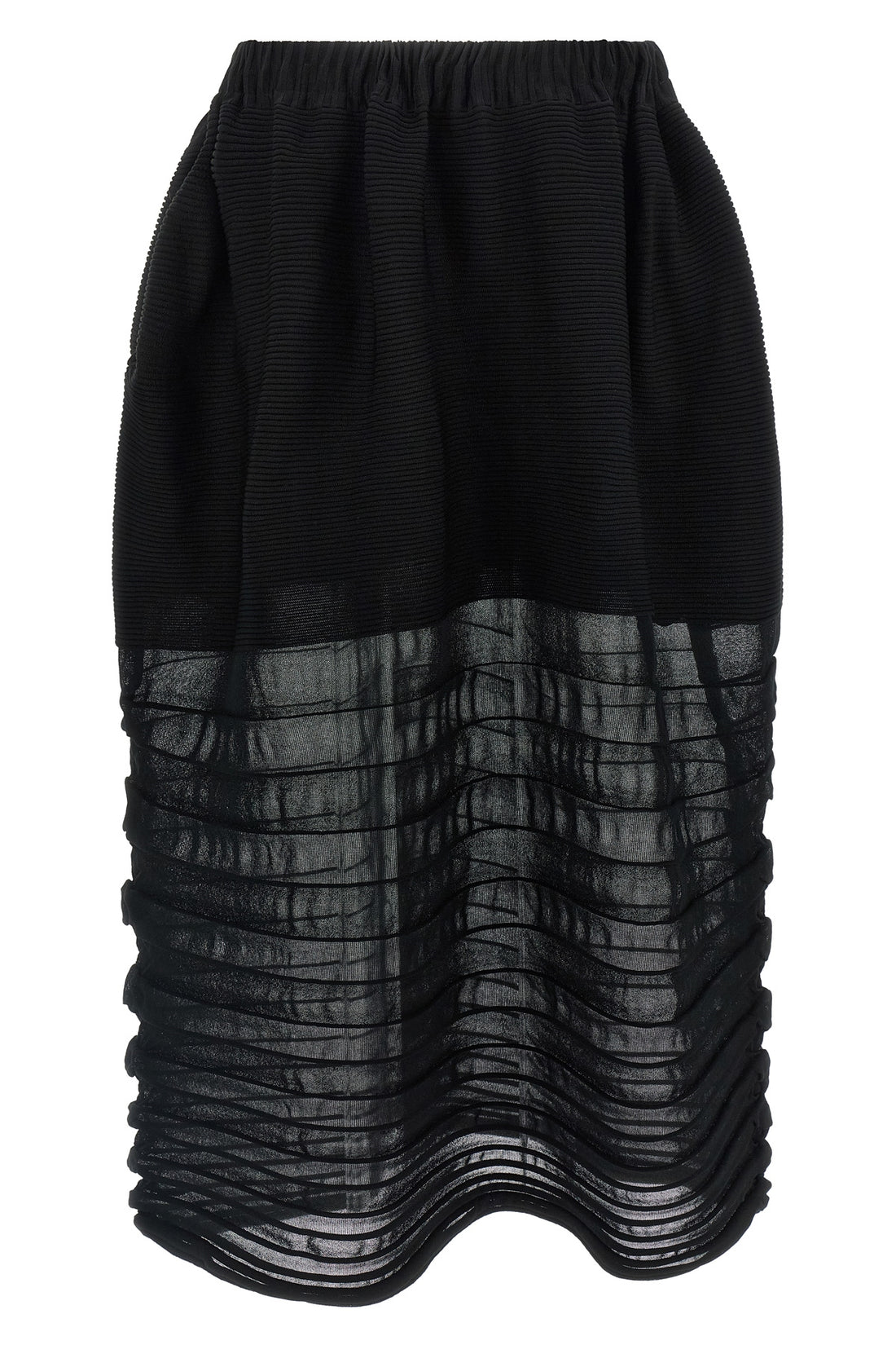 ISSEY MIYAKE 2 moving knit fabric midi skirt