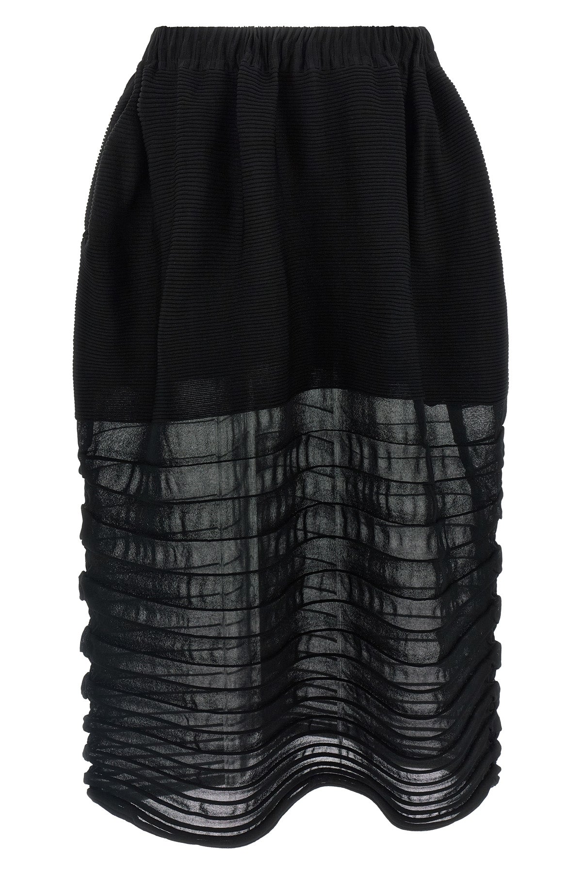 moving knit fabric midi skirt