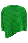 cotton cashmere knit top made of cashmere knit using a mix of two knit structu