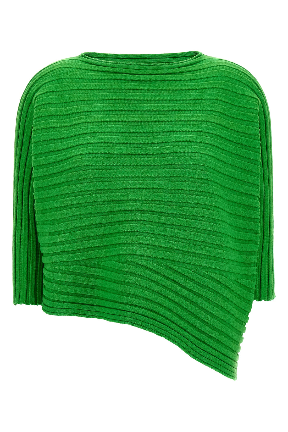 ISSEY MIYAKE 2 cotton cashmere knit top made of cashmere knit using a mix of two knit structu