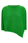 cotton cashmere knit top made of cashmere knit using a mix of two knit structu