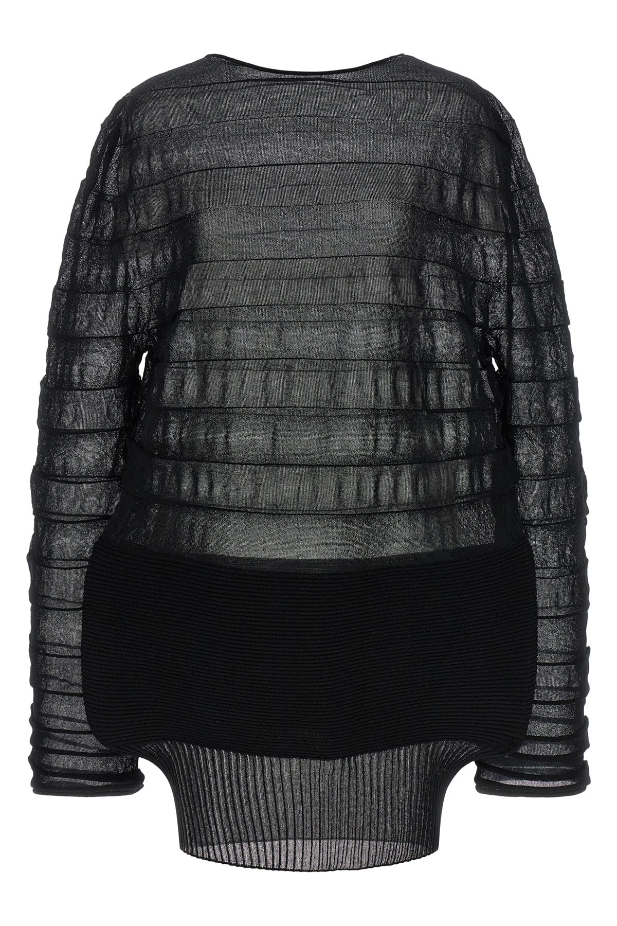 moving knit fabric top