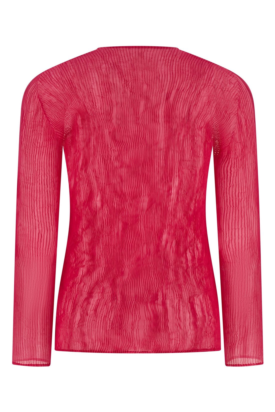 ISSEY MIYAKE 2 chiffon twist 1 top in semi-transparent pleated fabric