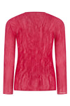 chiffon twist 1 top in semi-transparent pleated fabric