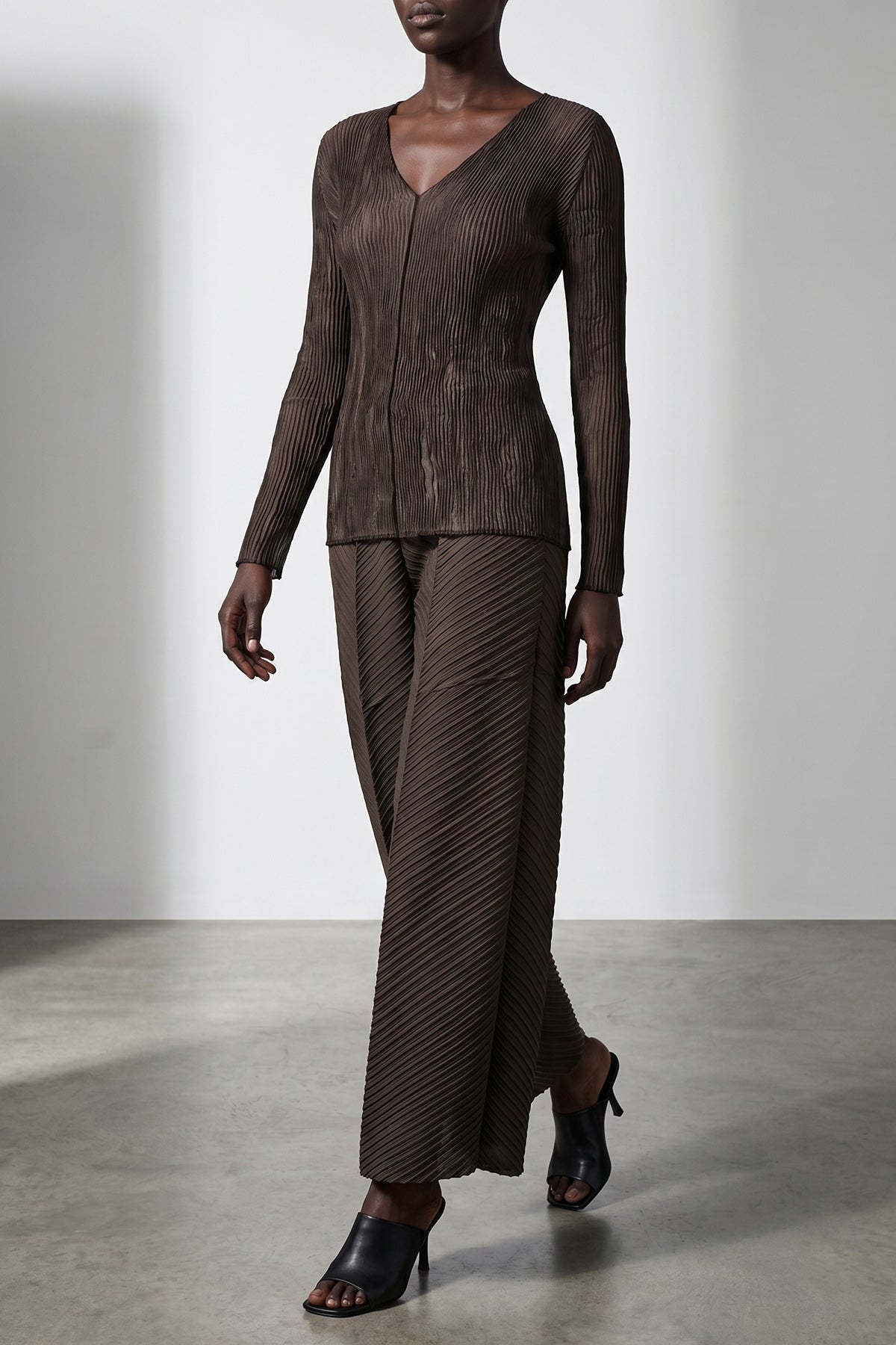 Issey Miyake Chiffon Twist 1 Top In Semi-transparent Pleated