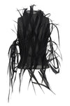urban jungle top in semi-transparent pleated fabric