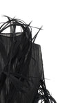 urban jungle top in semi-transparent pleated fabric