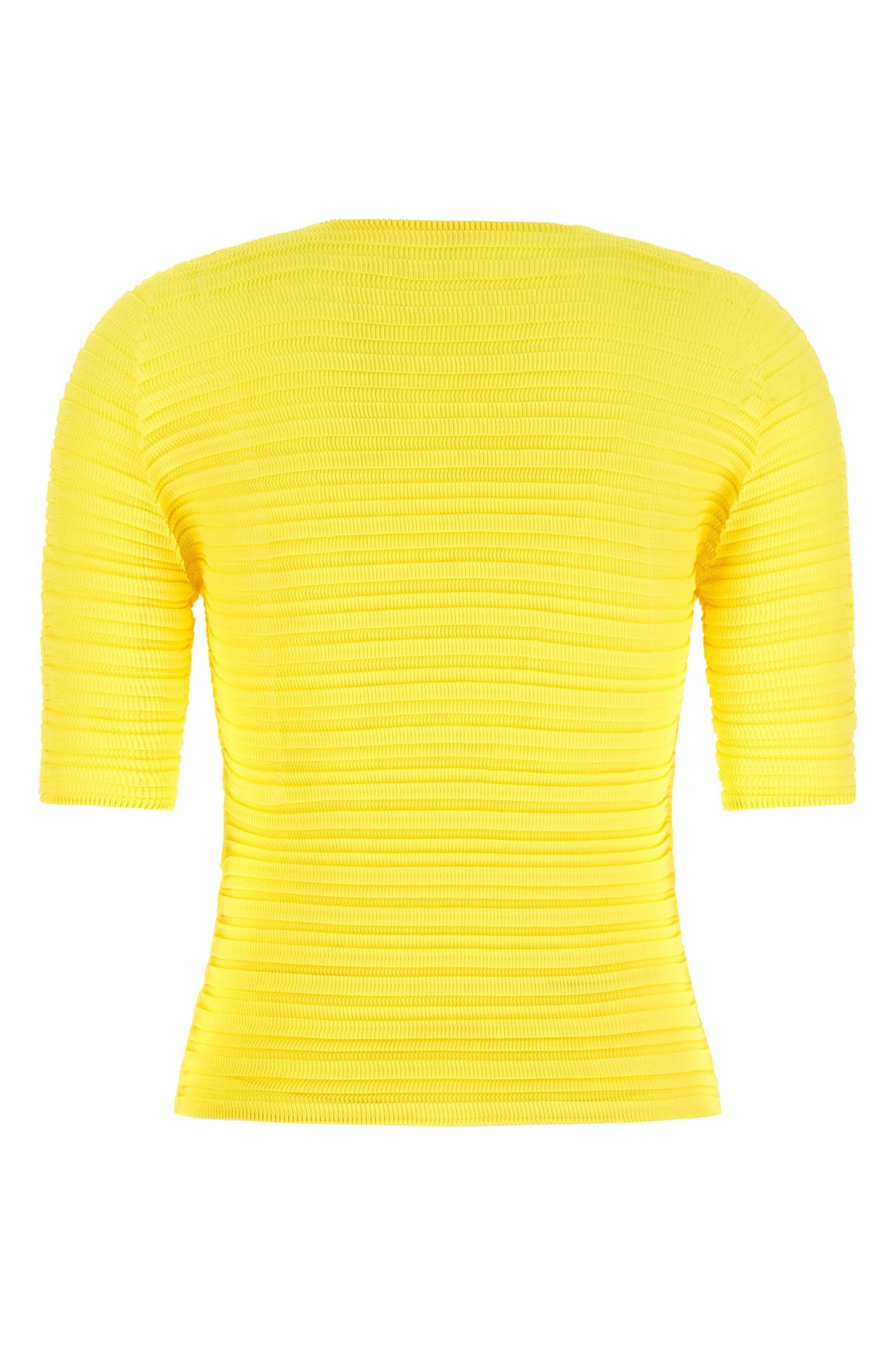 jiggly pleats blouse in pleated ribbed fabric