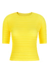 jiggly pleats blouse in pleated ribbed fabric