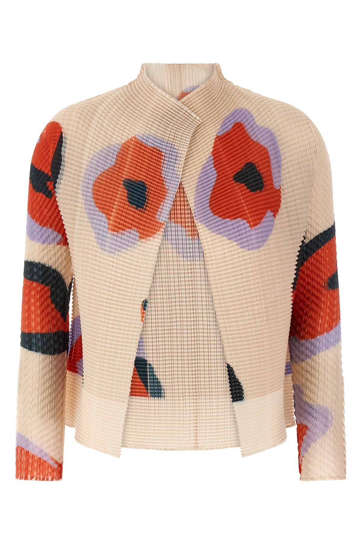 verve pleats top cardigan in pleated fabric