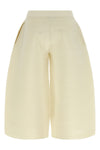corrugated knit cropped pants in ribbed fabric
