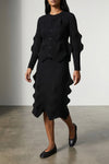 linkage knitted skirt