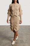 linkage knitted skirt