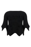linkage crewneck knit cropped top