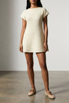 mini corrugated knit dress in ribbed fabric