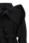 the calligraph issey miyake trench coat redefines classic volumes through a sc