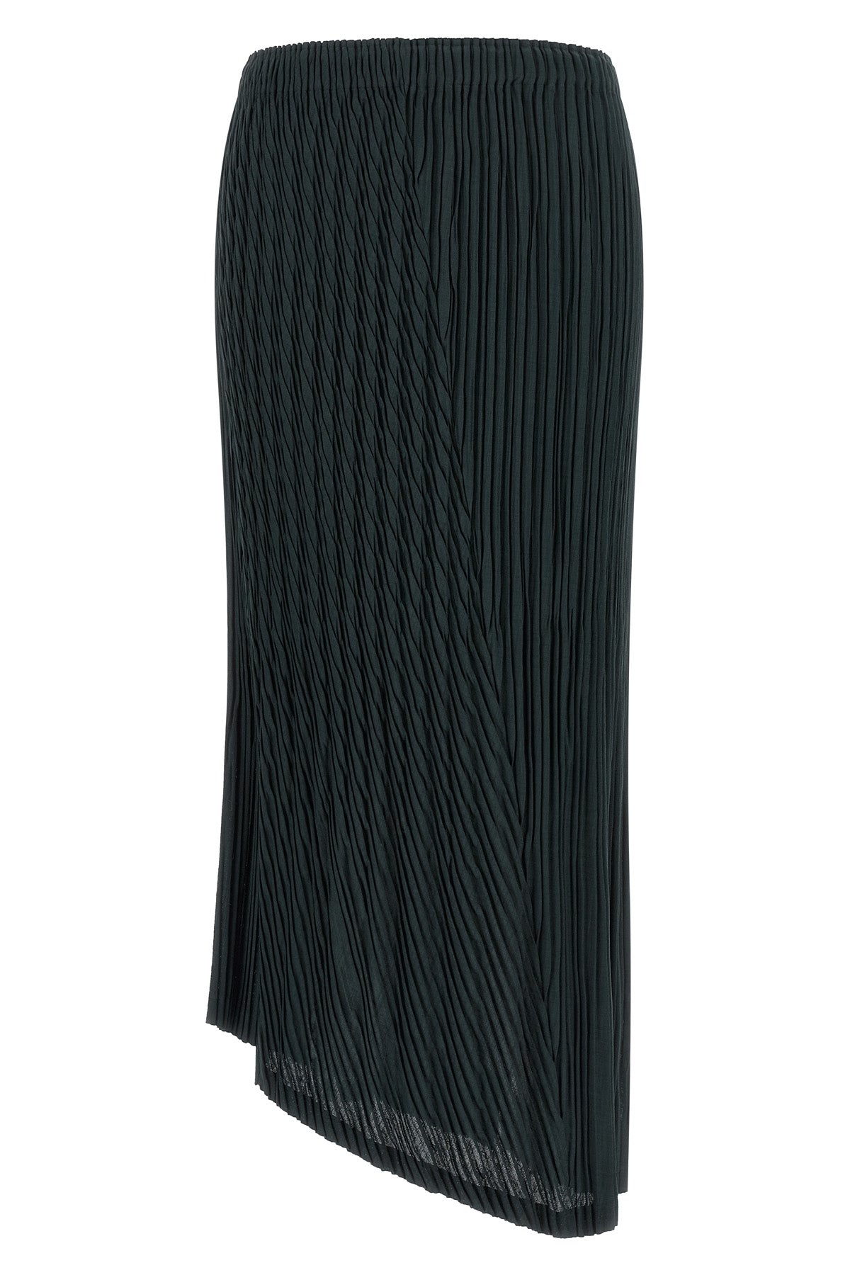 the issey miyake unfurling pleats midi skirt redefines volumes through an inno