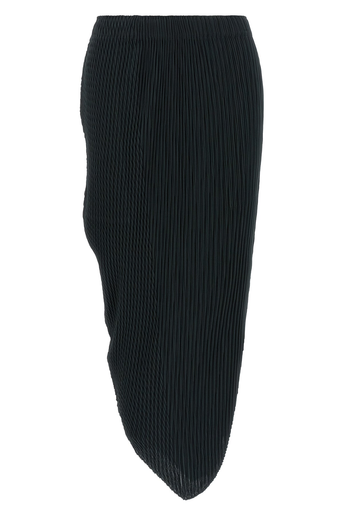 the leaf pleats issey miyake skirt redefines volumes through rigorous pleated
