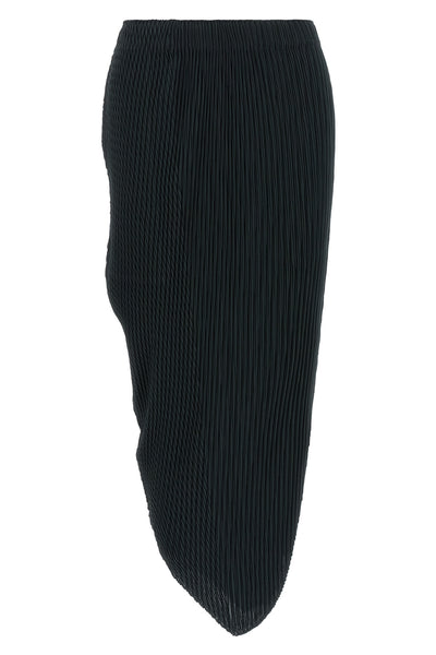 the leaf pleats issey miyake skirt redefines volumes through rigorous pleated