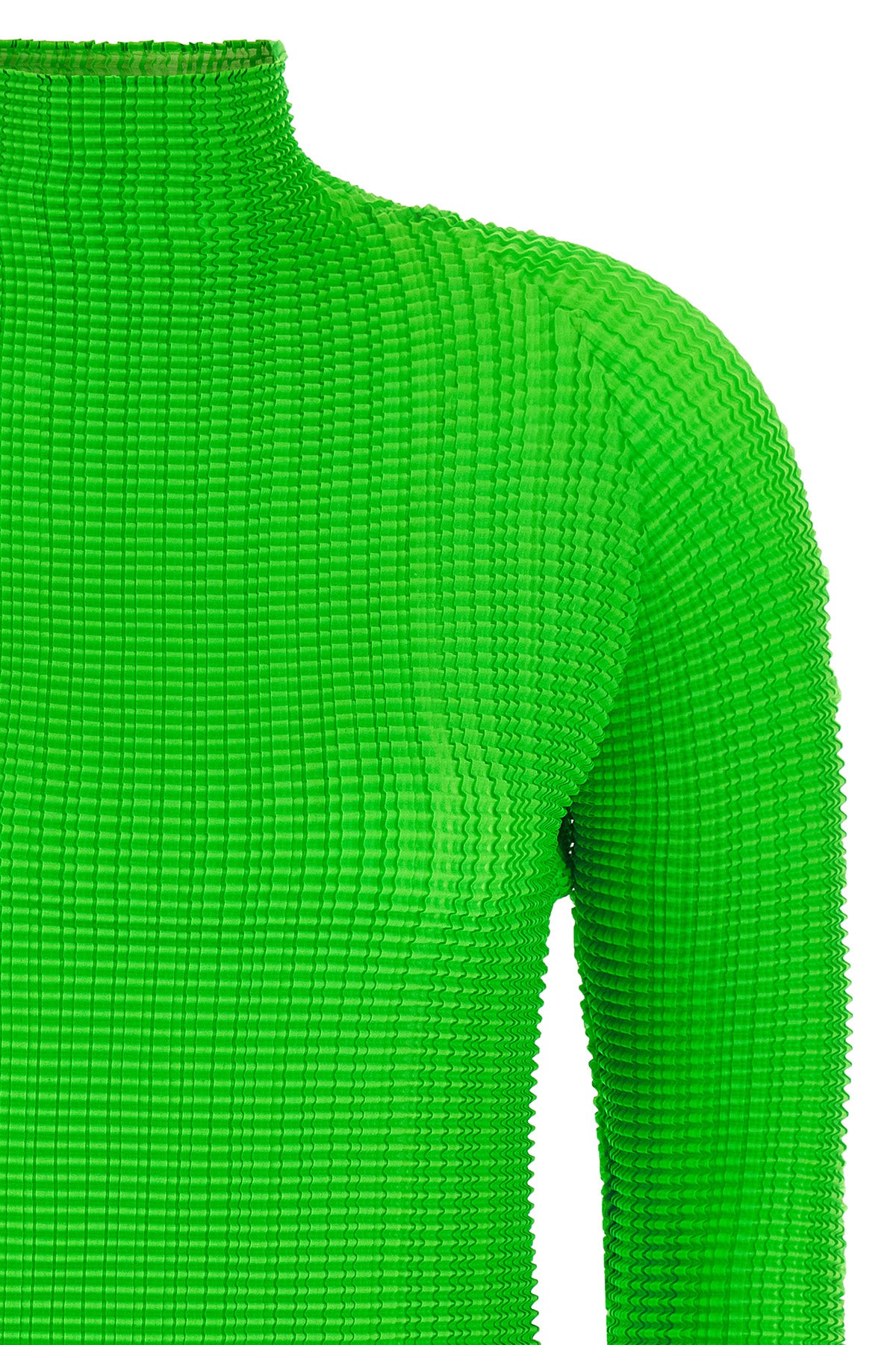 the issey miyake wooly pleats-68 blouse exemplifies the brands mastery of str