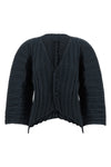 the unfurling pleats issey miyake cardigan redefines knitwear codes through a