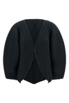 the cardigan issey miyake leaf pleats defines a new concept of volumes through