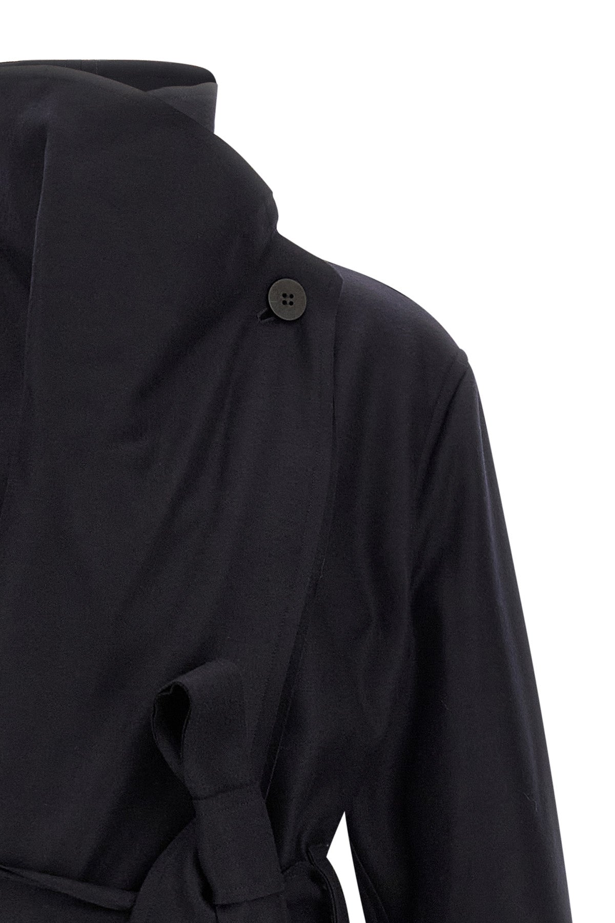 the issey miyake shell trench coat redefines the volumes of outerwear through