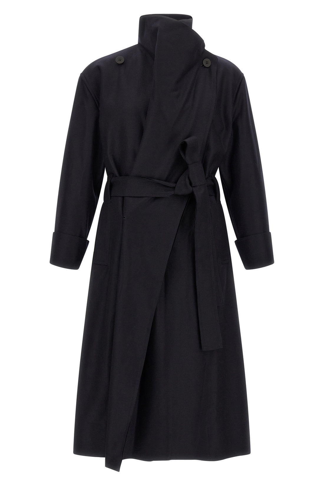 ISSEY MIYAKE 2 the issey miyake shell trench coat redefines the volumes of outerwear through
