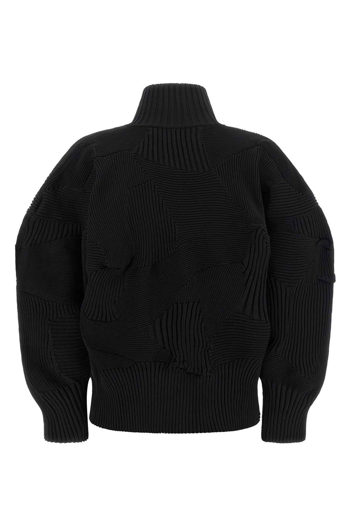 the kone kone issey miyake jacket redefines volumes through a complex textile